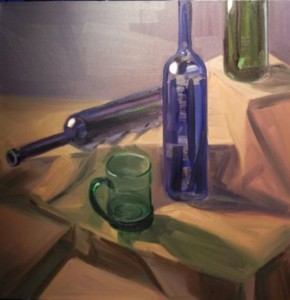 'Two and a Half Bottles' 24x24